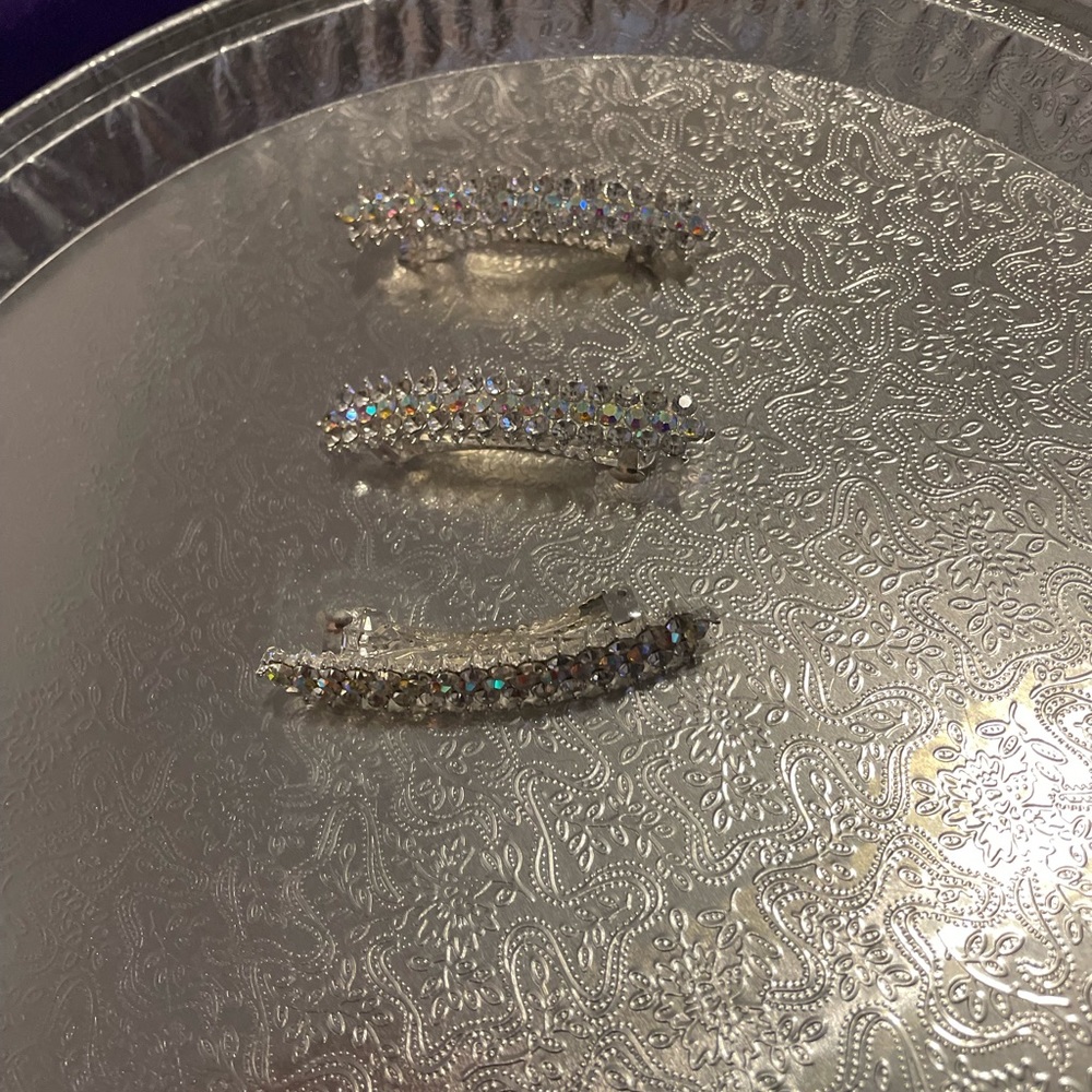 Silver Hair clips to style and profile your updo and/or hairstyle
